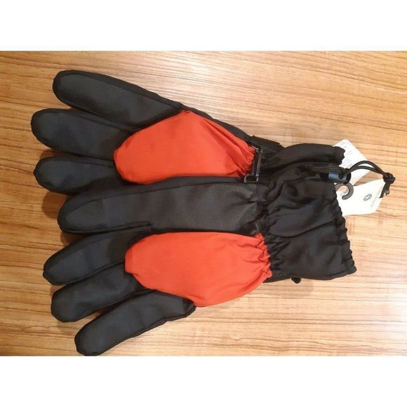 Chicago Bulls Basketball Winter Gloves One Size Fits Most Black and Red Adult - Picture 2 of 2